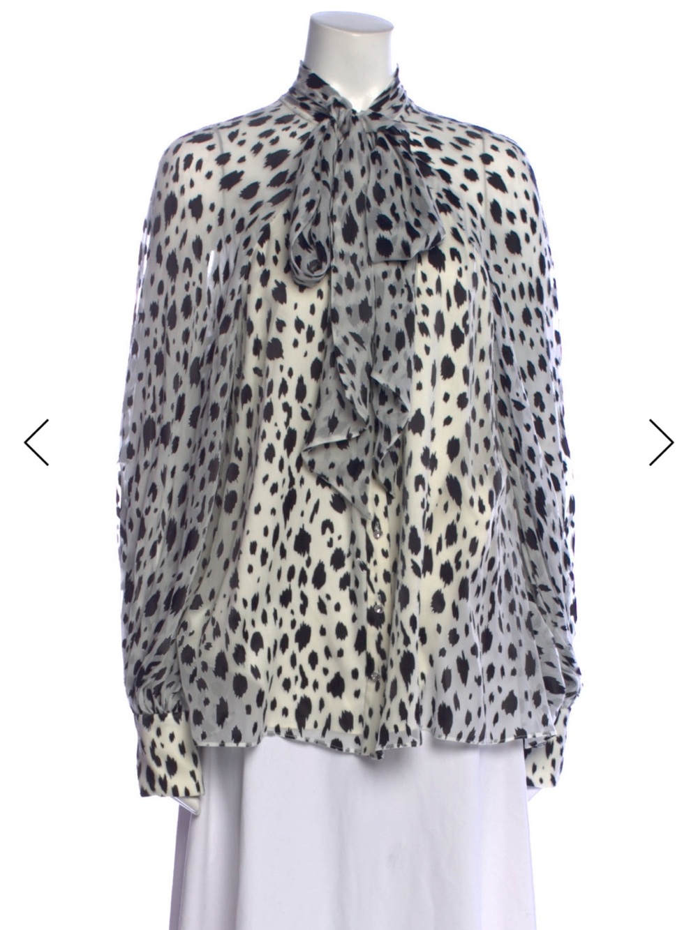 St John polka dot blouse - large